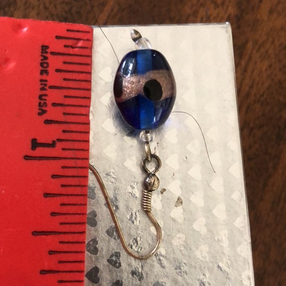 Vintage Czechoslovakian blown glass earrings - Picture 11 of 12